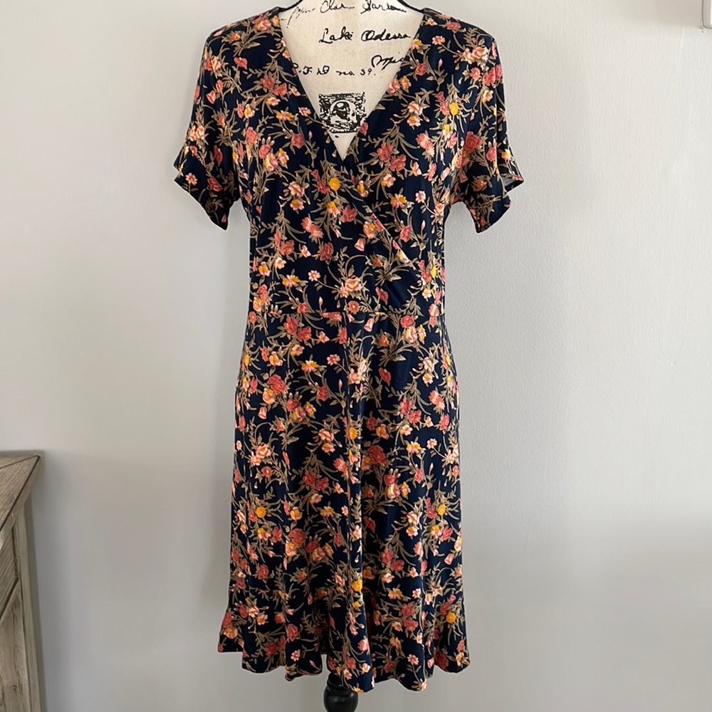 Floral LOFT Wrap top dress